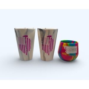 SILIPINT LOT OF 3 BREAST CANCER AWARENESS 16oz